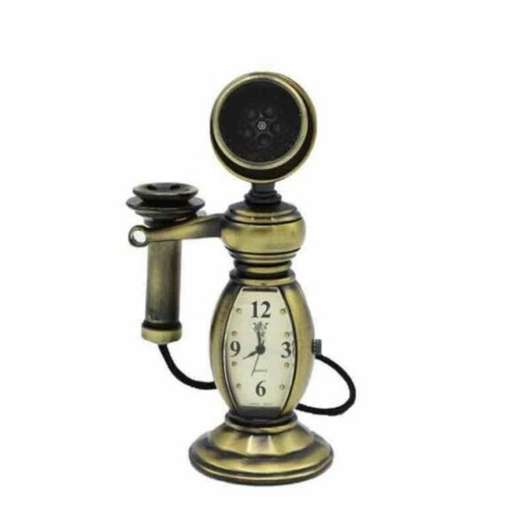 Waterbury Clock Co. Presented by Timex Mini Candlestick Telephone Clock - Picture 1 of 13